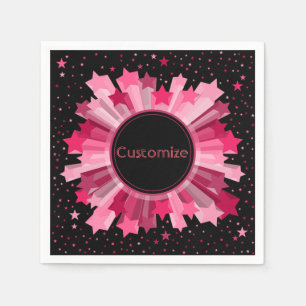 Schatten der roten Sternexplosion-Party-Servietten Serviette