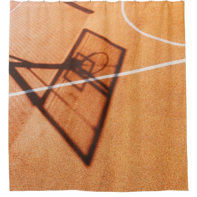 Schatten des Basketballkorbs Duschvorhang (Vorderseite)