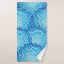 Schatten des blauen Mandala-Bad-Tuches