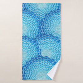 Schatten des blauen Mandala-Bad-Tuches Badehandtuch