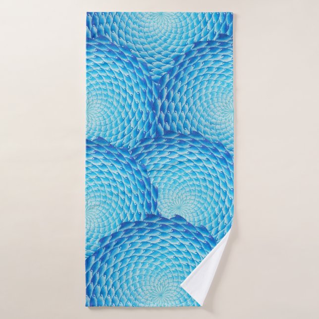 Schatten des blauen Mandala-Bad-Tuches Badehandtuch (Badehandtuch)