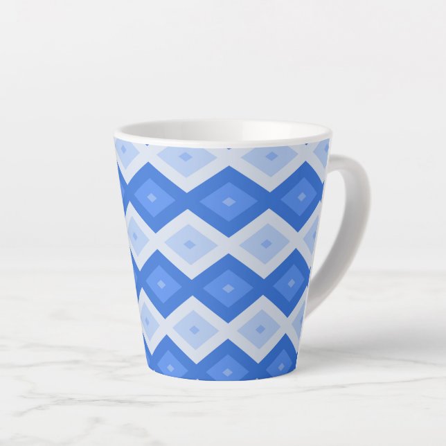 Schatten des blauen Rautenmusters Milchtasse (Rechte Ecke)