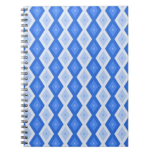 Schatten des blauen Rautenmusters Notizblock