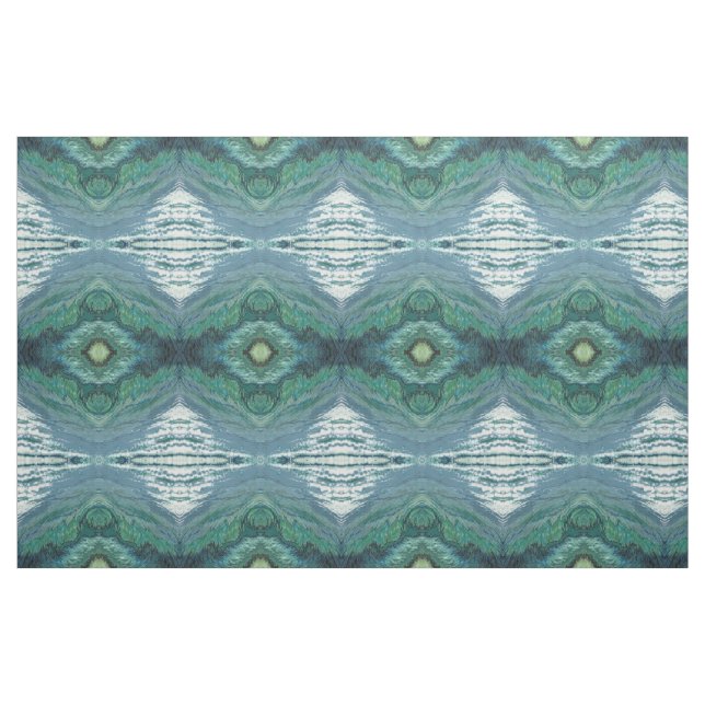 Schatten des blaues graues Weiß-u. Grün-Gewebes Stoff (Fat Quarter (45,7 x 55,9 cm))
