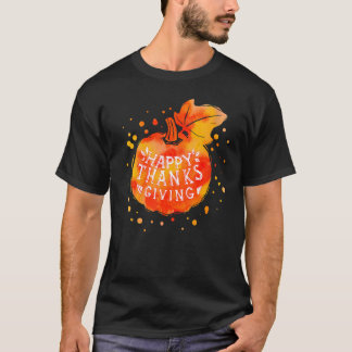 Schatten des Herbstes Orange Pumpkin Happy Thanksg T-Shirt