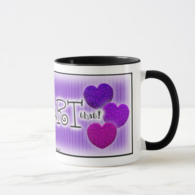 Schatten des lila Strickens "got zum ♥that!" Tasse (Rechts)