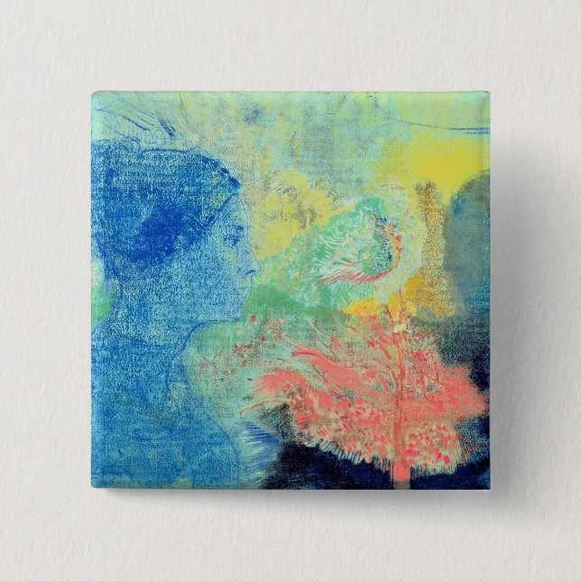 Schatten des Schlafes (Pastell auf Papier Button (Vorderseite)