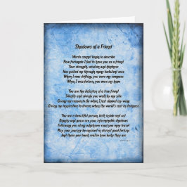 Schatten einer Friend Card (blau) Karte