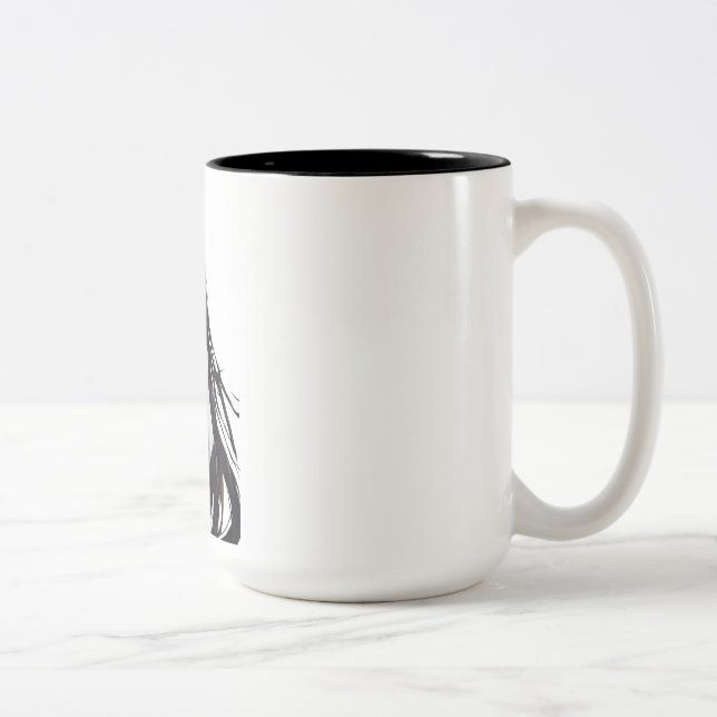 "Schatten flüstern: Der Spektralbewahrer des Schre Zweifarbige Tasse (Rechts)