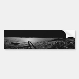 Schatten-Form von Astronauten Apollo 12 auf dem Autoaufkleber