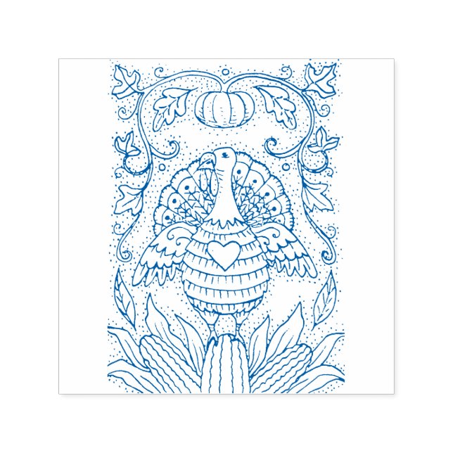 SCHATTEN FÜR ERNTEDANK, TÜRKEI, KORN UND PUMPKIN PERMASTEMPEL (Design)