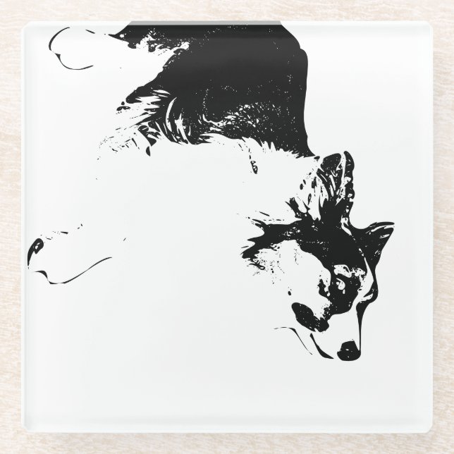 Schatten Glasuntersetzer (Vorderseite)