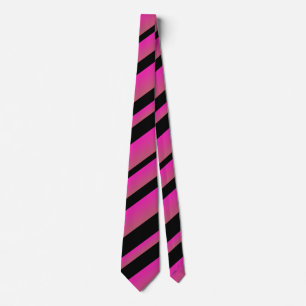 Schatten Hot Pink Schwarz Mehrere diagonale Streif Krawatte