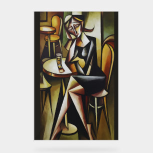Schatten in Absinthe: Ein kubistisches Portrait de Acrylschild
