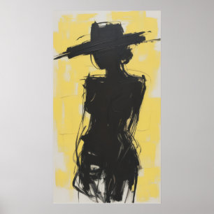 Schatten in Gelb Poster