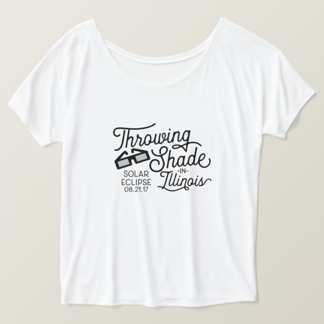 Schatten in Illinois Solar Eclipse T-Shirt (Design vorne)