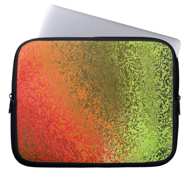 Schatten in Orange und Green Laptopschutzhülle (Vorderseite)