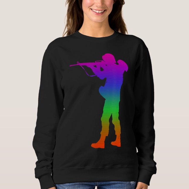 Schatten in Regenbogenfarbe Sweatshirt (Vorderseite)