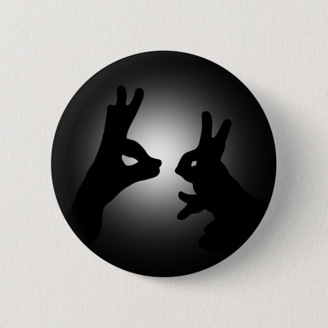 Schatten-Marionetten Button (Vorderseite)