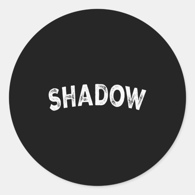 Schatten  runder aufkleber (Vorderseite)