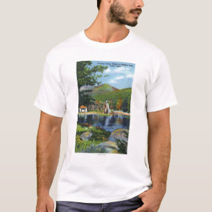 Schatten-See übertriebene Wasser-Rad-Ansicht T-Shirt