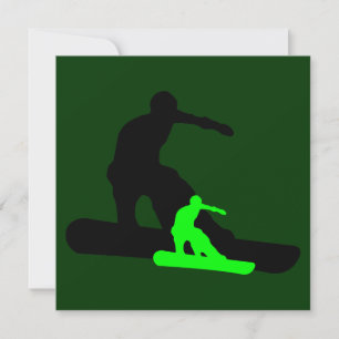 Schatten : Snowboarden Einladung
