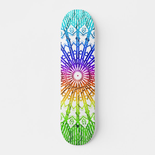 Schatten-Spiegel-Mandala 2 Skateboard (Vorne)