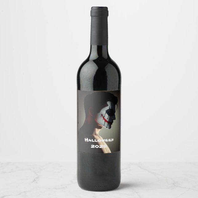 Schatten & Stärke - Halloween-Weinlabel 2025 Weinetikett (Vorderseite)