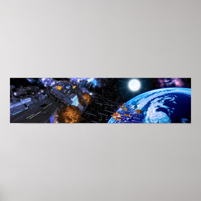 Schatten über den blauen Himmel Poster (Vorne)