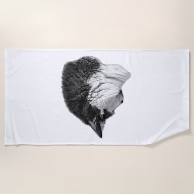 Schatten und Einsamkeit Strandtuch (Vorderseite)