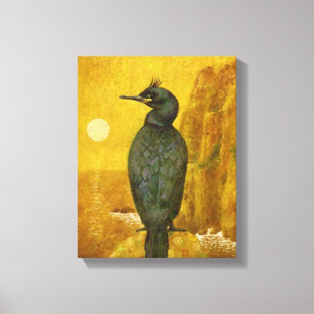 Schatten und goldene Seascape-Leinwand Leinwanddruck (Vorderseite)