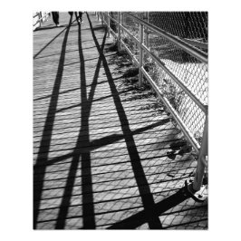 "Schatten-und Zaun-" photographischer Druck