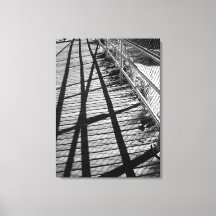 "Schatten und Zäune" wickelten Leinwand-Druck ein
