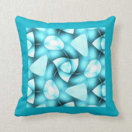 Schatten von Aqua verdrehtes Geometrics Kissen
