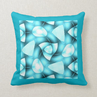 Schatten von Aqua verdrehtes Geometrics Kissen