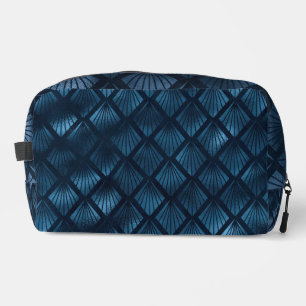 SCHATTEN VON DUNKELBLAUEN ART DECO PATTERN WASCHBEUTEL