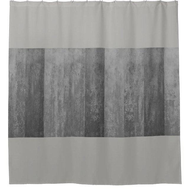 Schatten von grauem Ombre Striped Duschvorhang (Vorderseite)