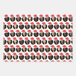 Schatten von Melanin, Schwarze Frauen, Weihnachtsm Geschenkpapier Set