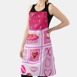 SCHATTEN VON PINK PIE BERRIES LIPS CUPCAKES SCHÜRZE