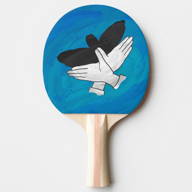 Schattenadler auf blau tischtennis schläger (Vorderseite)