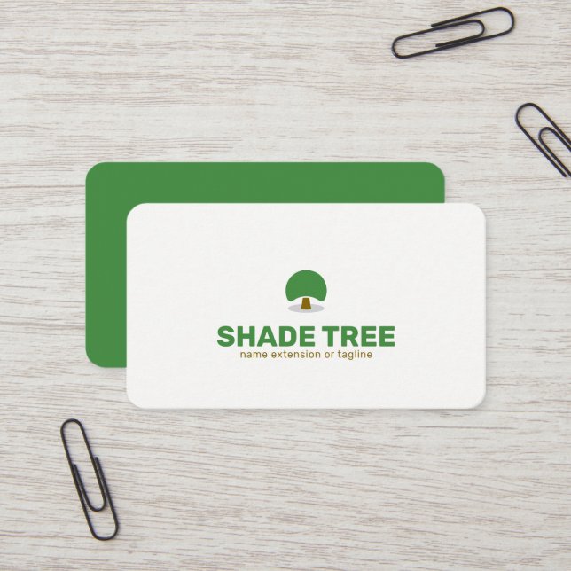 Schattenbaum-Logo-Design | Bearbeitbare Farbe |  Visitenkarte (Vorderseite/Rückseite Beispiel)