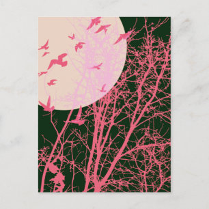 Schattenbild Vögel Postkarte
