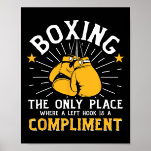 Schattenboxen Schlag Kickboxen G Handschuhe Boxer Poster