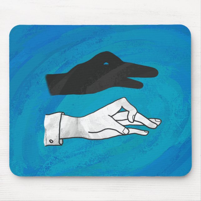 Schattenente auf Blau Mousepad (Vorne)
