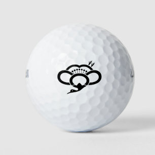 Schattenförmige kranichförmige Ume-Blüte Golfball