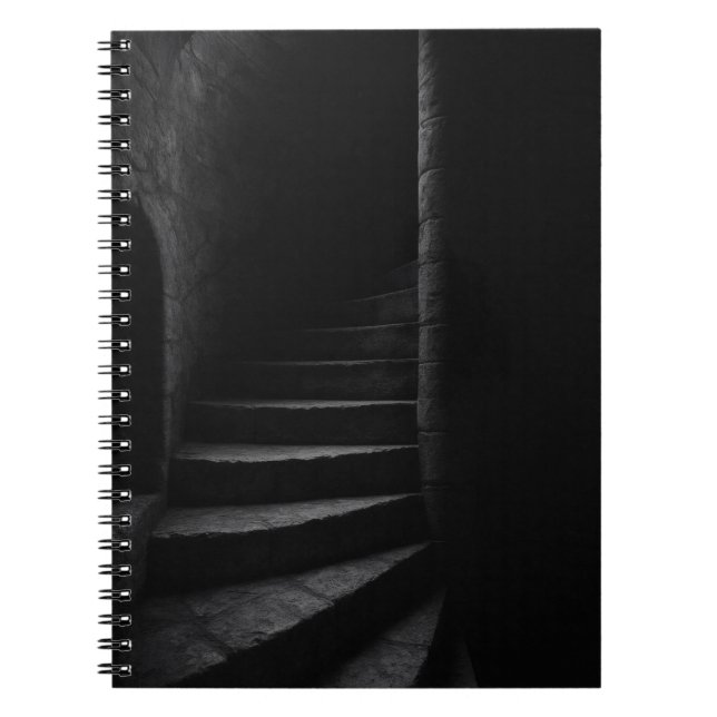 Schattengepresste Stone Spiraltreppen Notebook Notizblock (Vorderseite)