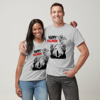 Schattenhafte Geister versammeln sich grau T-Shirt