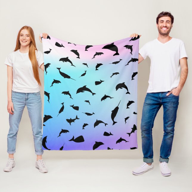 Schattenhai im Gefälle Fleecedecke (Beispiel)