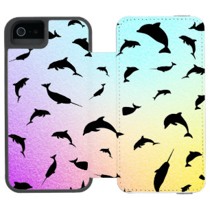 Schattenhai-Walgefälle farbige Galaxie Incipio Watson™ iPhone 5 Geldbörsen Hülle