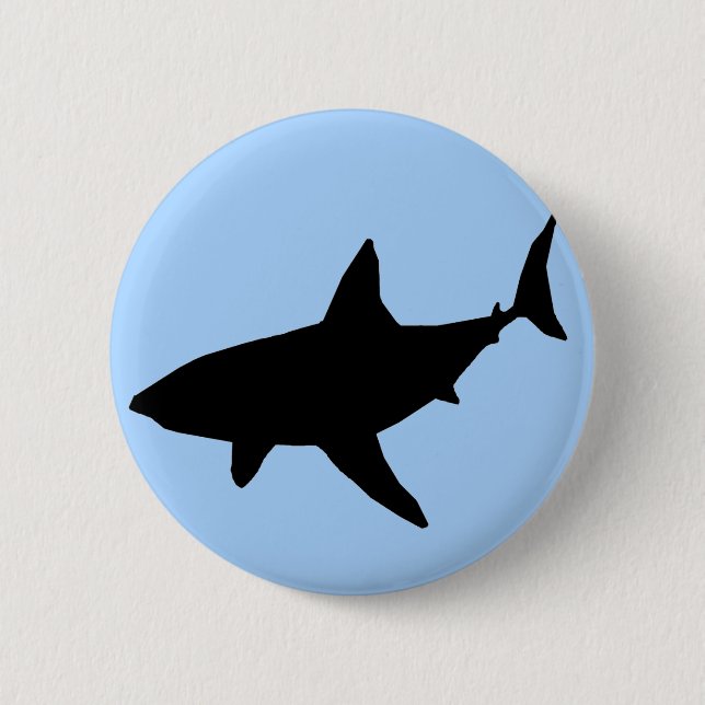 Schattenhaifischknopf Button (Vorderseite)